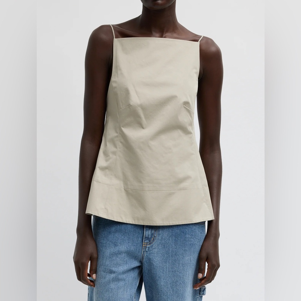 BNWT Tibi Eco Poplin Strappy Open Back Top sz6